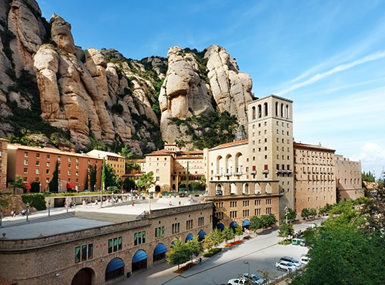 Mountains and monastery of Montserrat near Barcelona